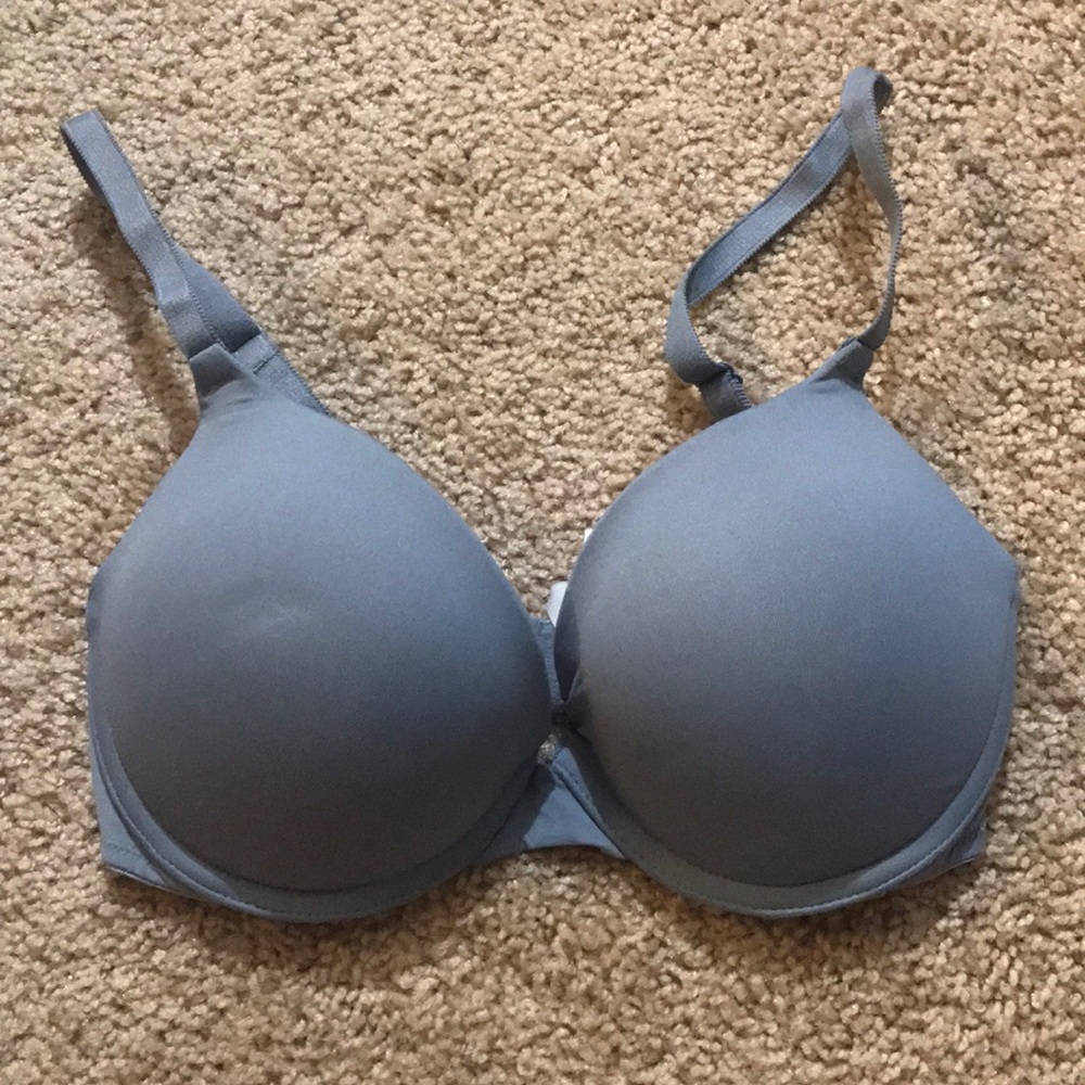 PINK Grey push up bra
